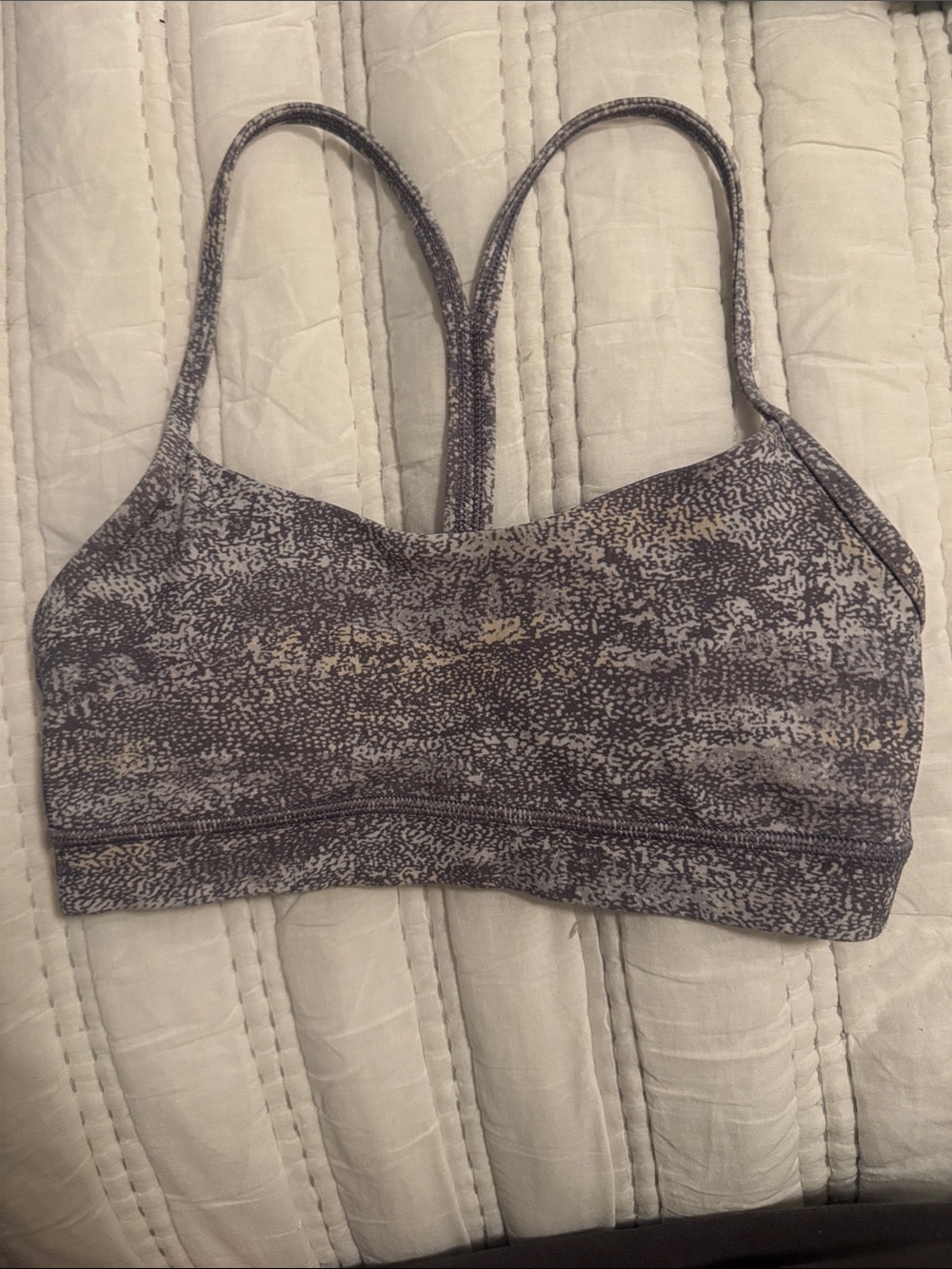 lululemon athletica Grey Heathered Strappy Sports Bra